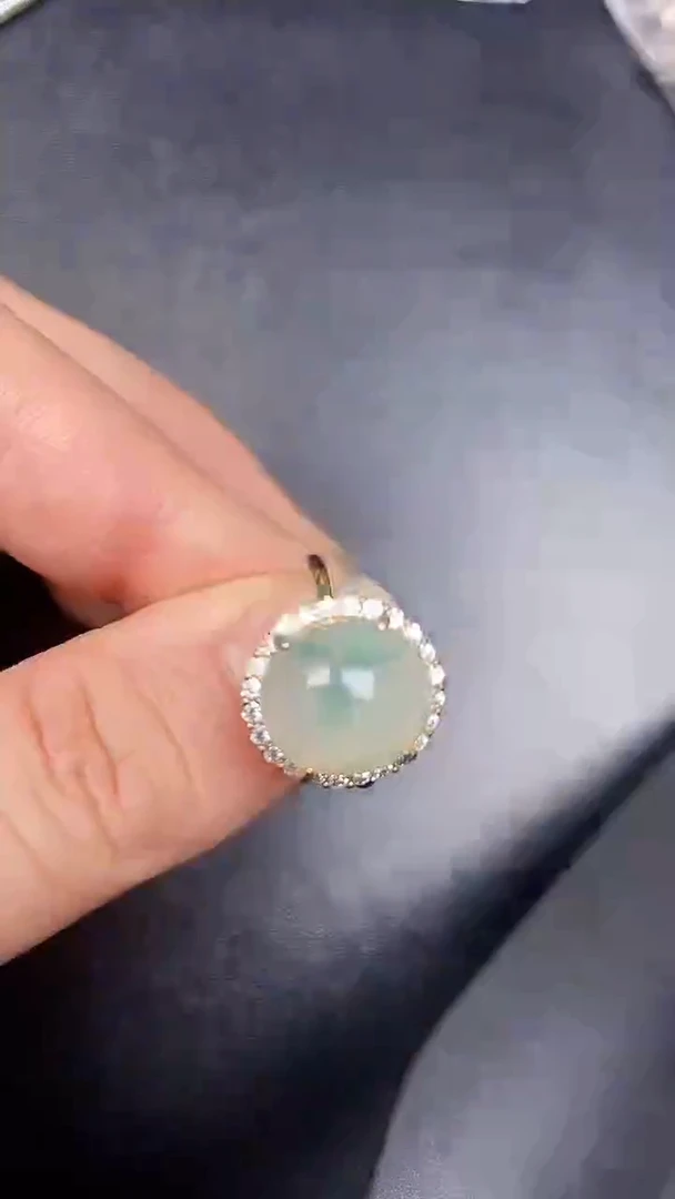 银S925镶嵌戒指翡翠2670