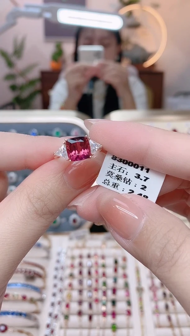 【闪购商品】碧玺18K金戒指18K金镶嵌1