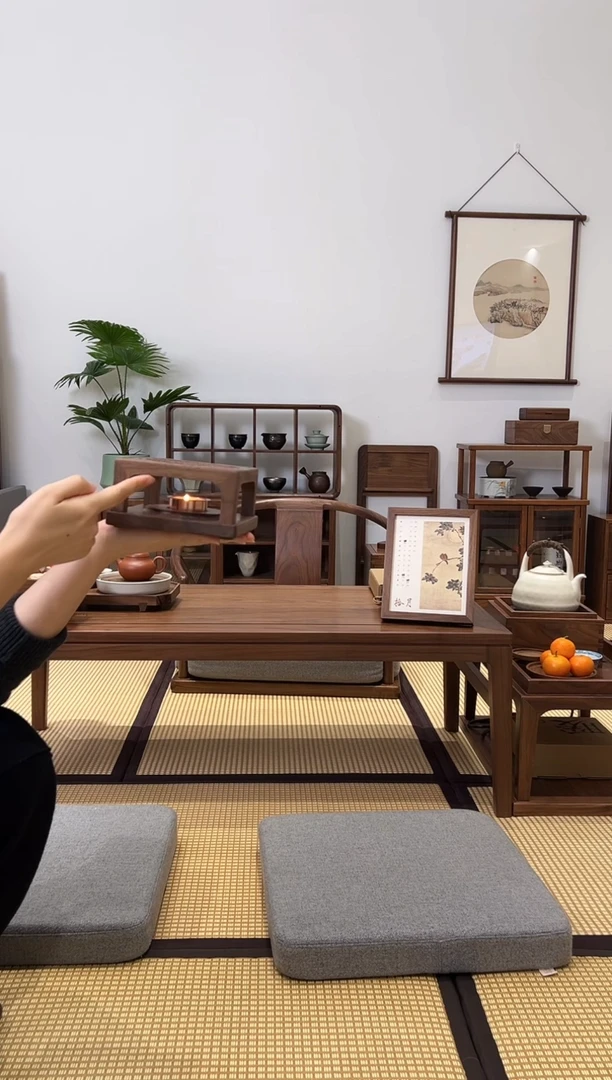 黑胡桃木方形温茶炉