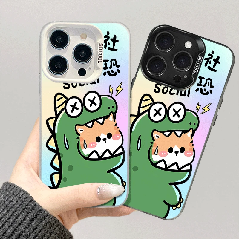 适用苹果VIVO华为OPPO荣耀小米一加红米三星iphone手机壳社恐小猫