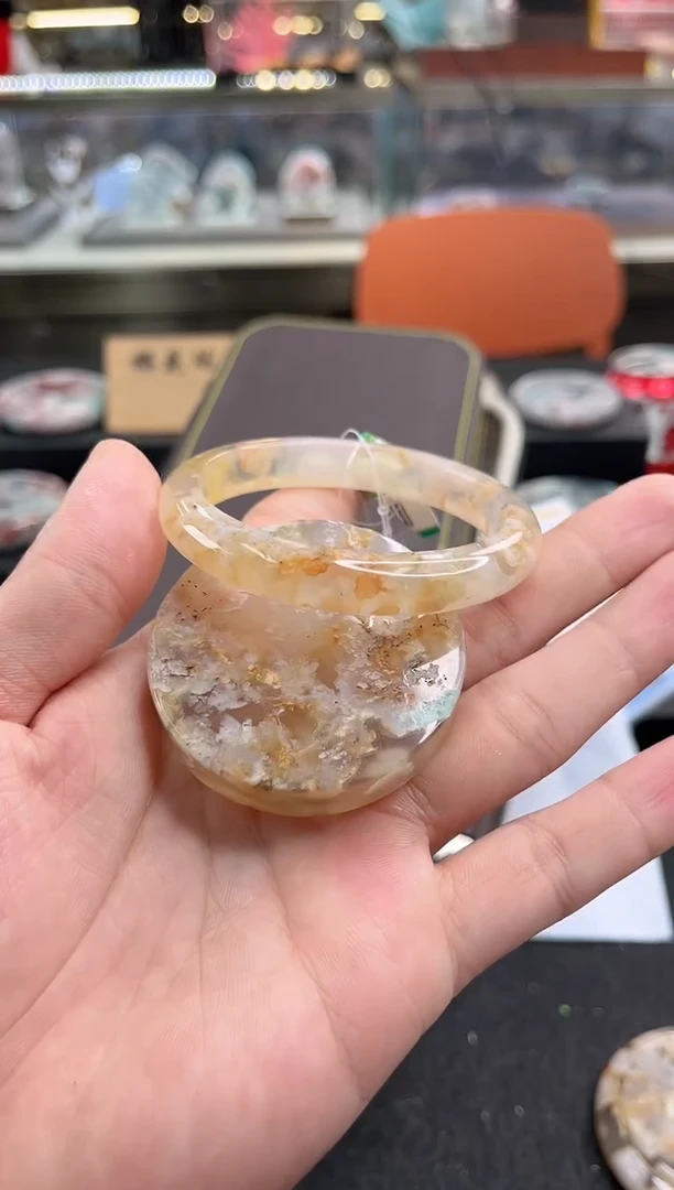 未镶嵌手镯石英质玉55圈口（赠品镯心）6886591