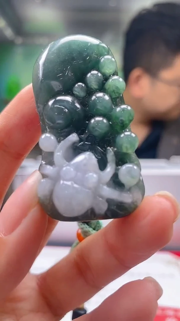 未镶嵌定制翡翠KK翡翠毛货吊坠-23