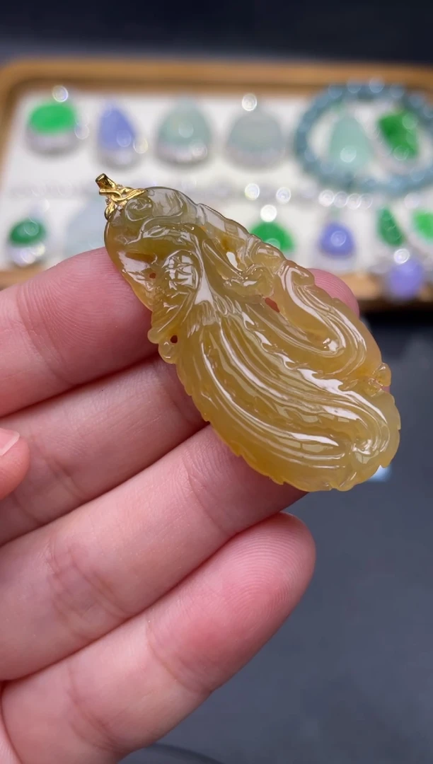 【闪购商品】翡翠颈饰18K金镶嵌61..........