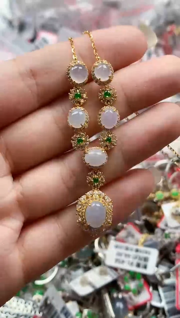 银S925镶嵌戒指翡翠天然A货缅甸翡翠