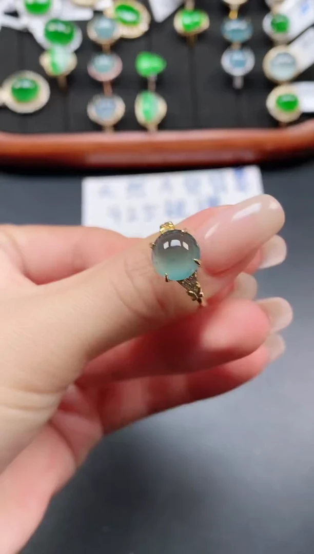 银S925镶嵌戒指翡翠11111