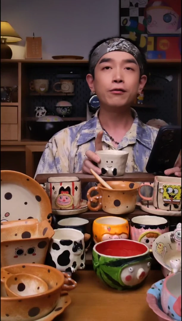 杯子景德镇可爱设计师款陶瓷