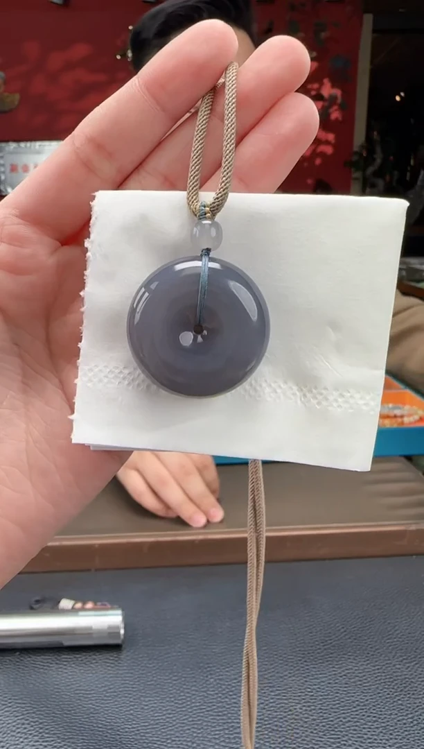 【闪购商品】和田玉颈饰未镶嵌烟紫平安扣