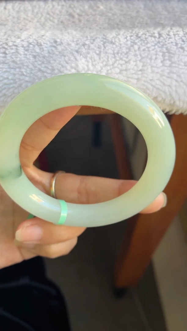 未镶嵌手镯翡翠（天漏必买）老坑冰胶芙蓉种胖圆35号