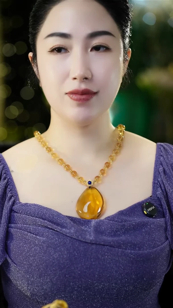 蓝珀项链未镶嵌蓝珀吊坠