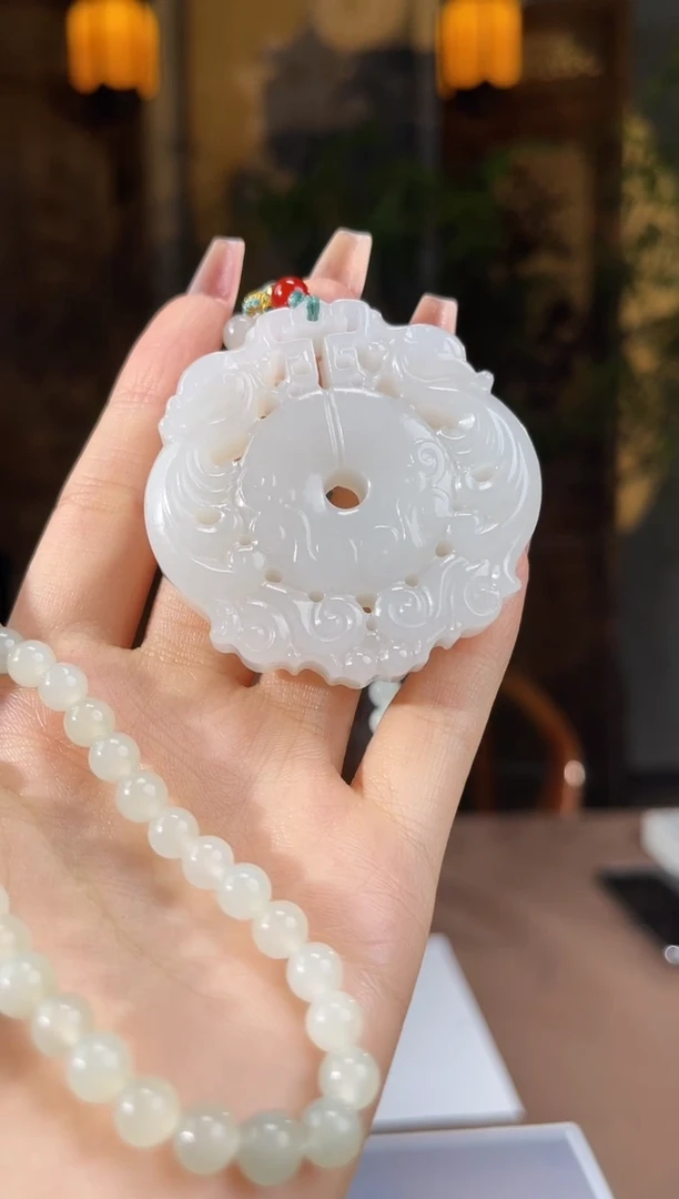 和田玉未镶嵌颈饰S154