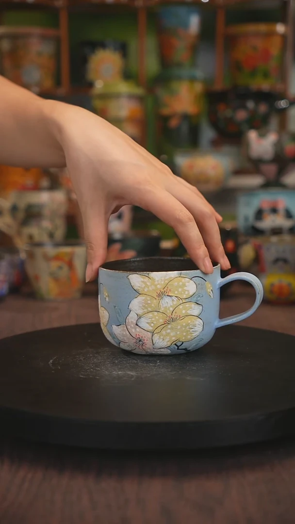 紫砂油画手绘釉下彩