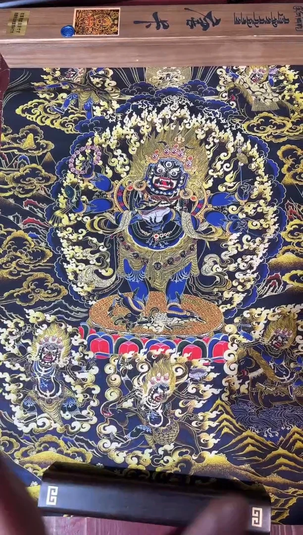 卷轴画龙妹的唐卡tk16