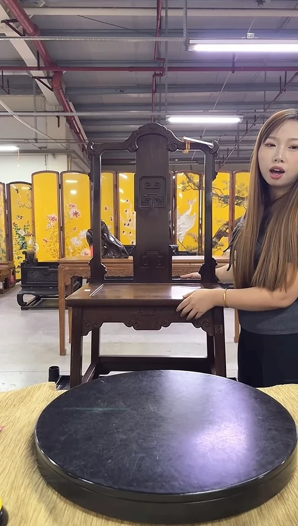 木顺YK01AM13-110056拐子纹靠背椅