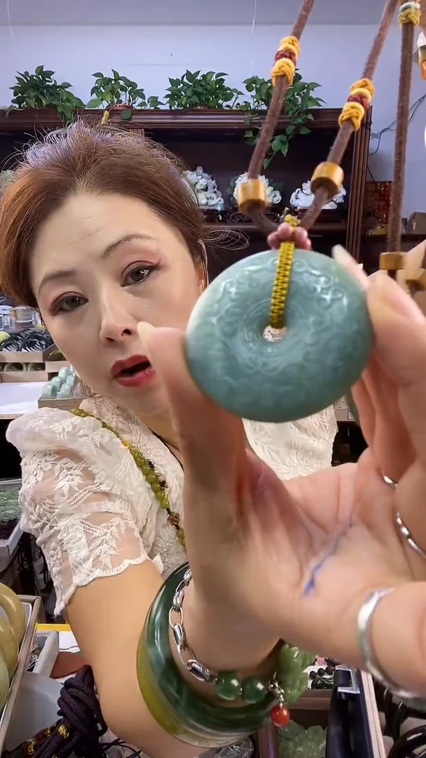 未镶嵌蛇纹石玉平安扣多样性随机发一