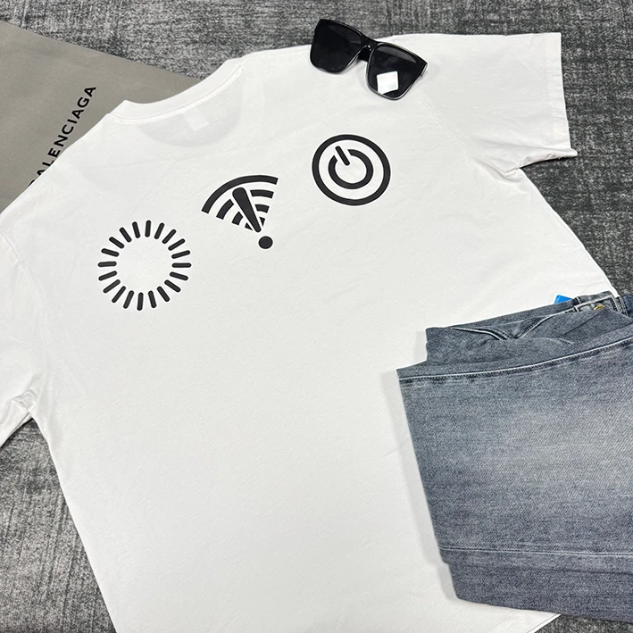 200-350斤加肥加大欧码轻奢欧洲站夏季重磅男短袖T恤宽松圆领