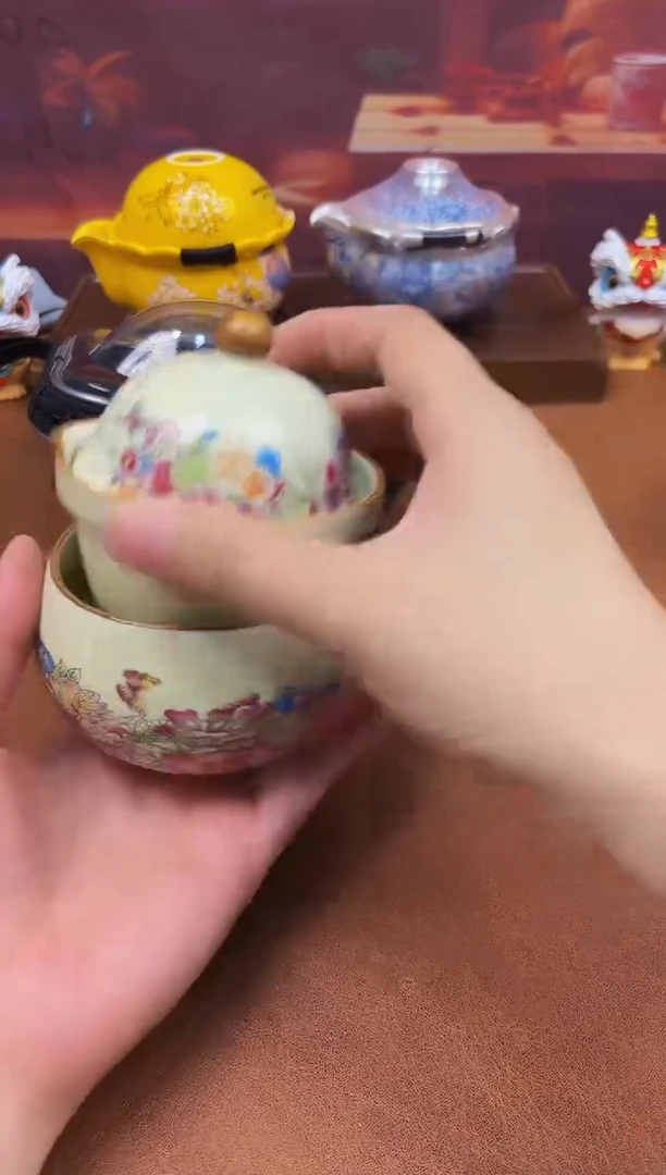 陶瓷茶具摆件旅行套组