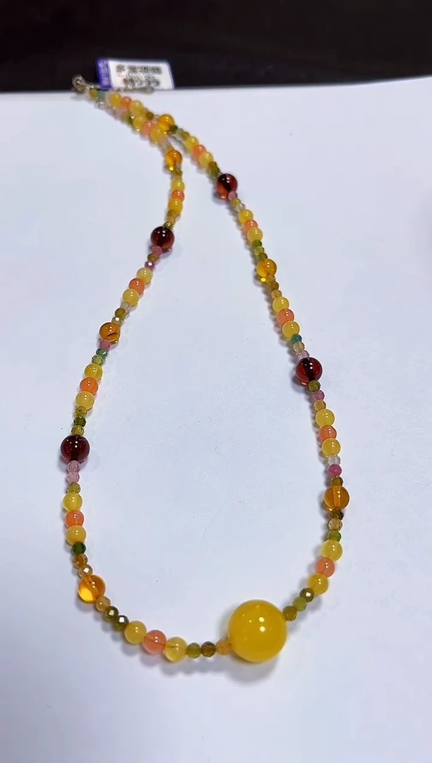 蜜蜡颈饰未镶嵌项链