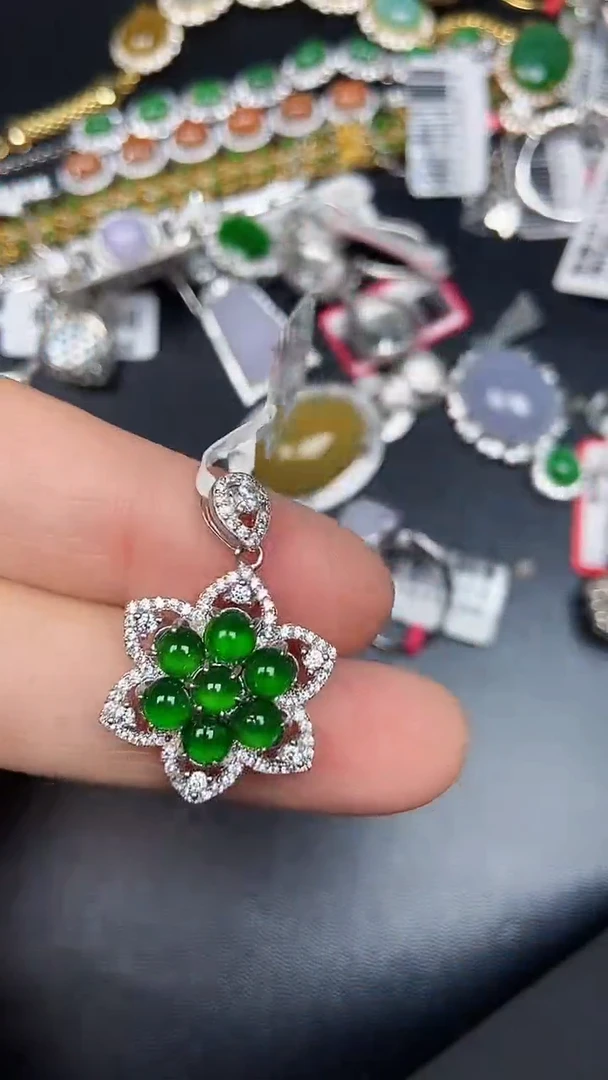 银S925镶嵌戒指翡翠3220