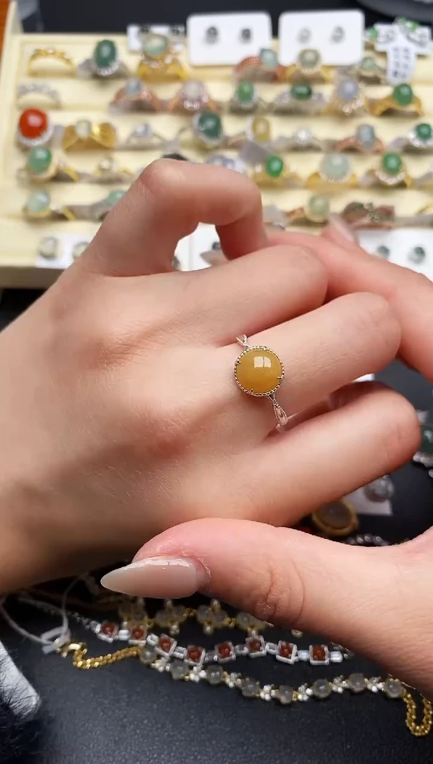 【闪购商品】翡翠戒指银S925镶嵌77777777+5