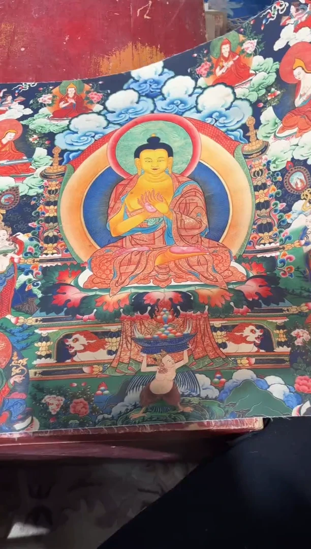 卷轴画龙妹的唐卡tk16