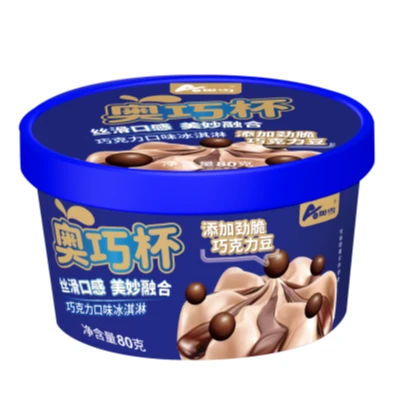 奥雪奥巧杯冰淇淋巧克力味 80g雪糕同城送雪糕同城配