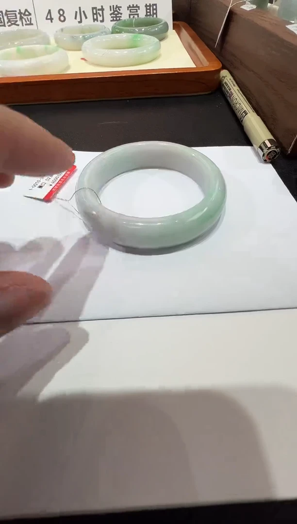未镶嵌手镯翡翠-纯天然缅甸A货翡翠手镯-53-54mm10号
