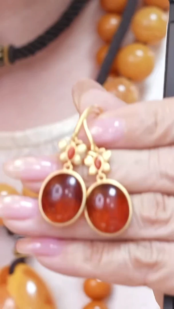 琥珀颈饰银S925镶嵌5601天然蜜蜡珠宝奇石云端妖孽全部保真