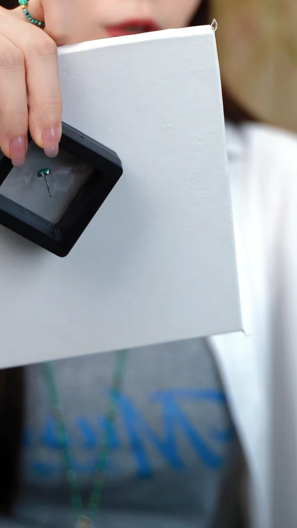 玛瑙/玉髓绿松未镶嵌耳钉