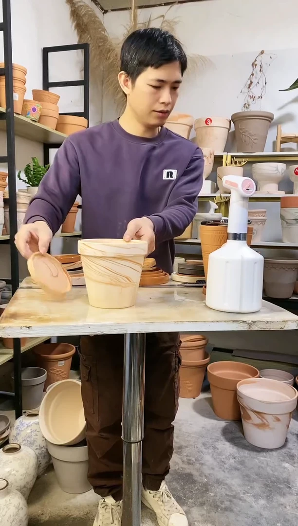 【闪购商品】陶15*14玛奇朵 2盆2托