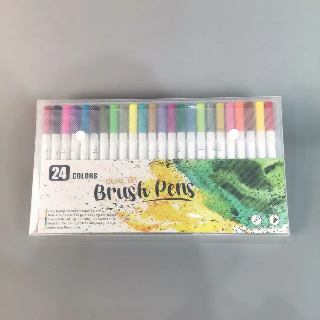 24色软头马克笔勾线笔