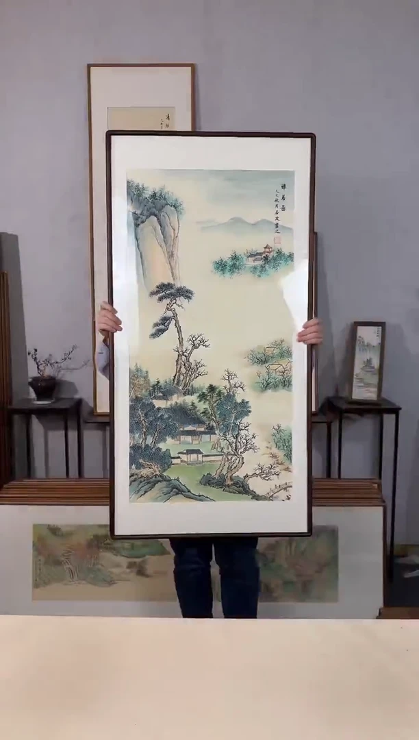 国画手绘*雅居图*62*122cm