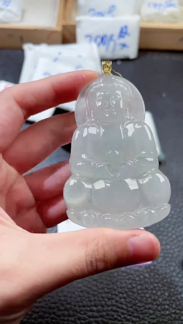 翡翠18K金镶嵌颈饰00001191