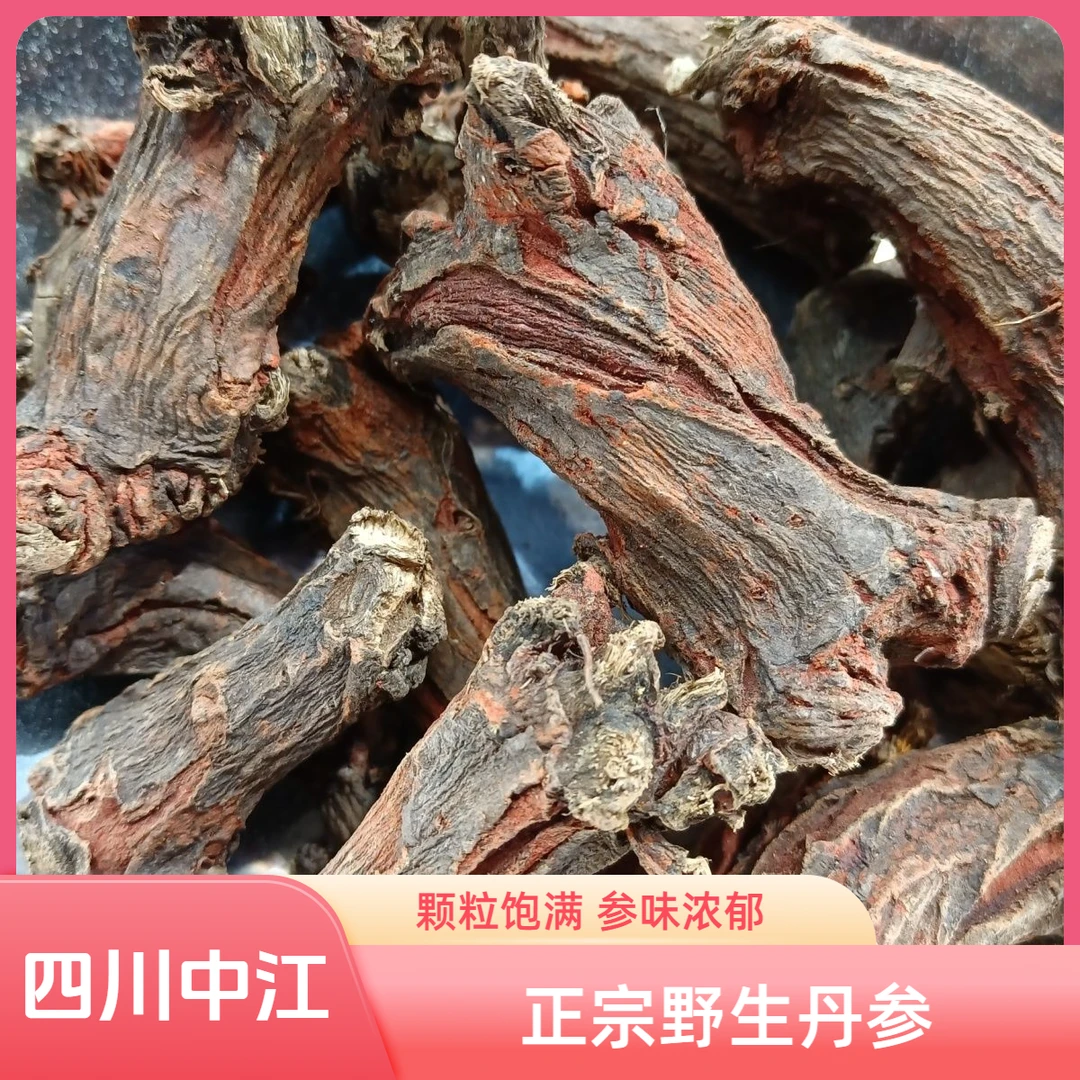 四川中江丹参野生丹参头丹参粉野丹参片正品紫丹参 中药材丹参片