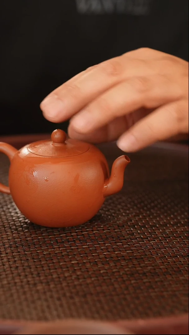 茶壶紫砂全手 大红袍 一粒珠 微瑕 130cc