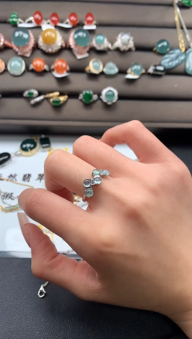 【闪购商品】翡翠戒指银S925镶嵌21213213