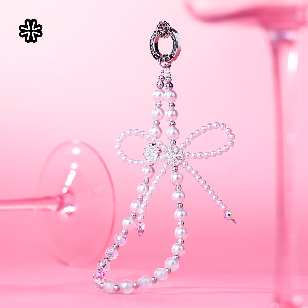 kakaskin/卡卡思手机挂链精致时尚蝴蝶结珠饰手机链网红挂件挂饰