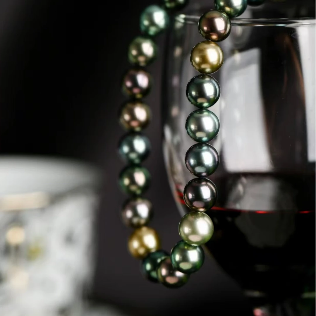 【DOHX】S925银元宝扣 大溪地黑珍珠【交响曲】莫兰迪混彩多样性发货