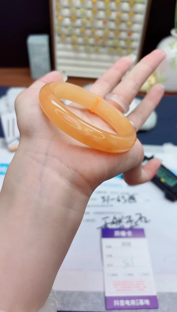 石英质玉手镯未镶嵌308-财气镯-圈口56