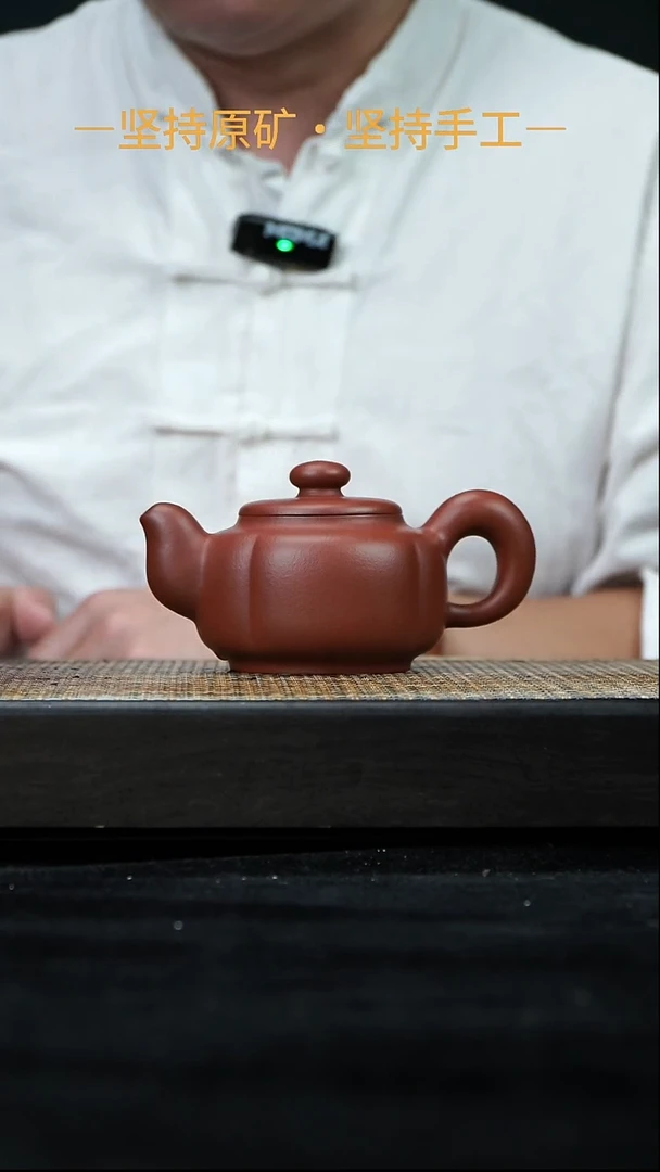 茶壶紫砂筋纹松鼠 朱泥 本山朱泥210cc 14