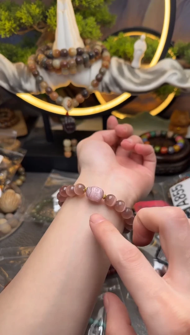 【闪购商品】玛瑙/玉髓手链未镶嵌B123 猫眼石玛瑙凤九