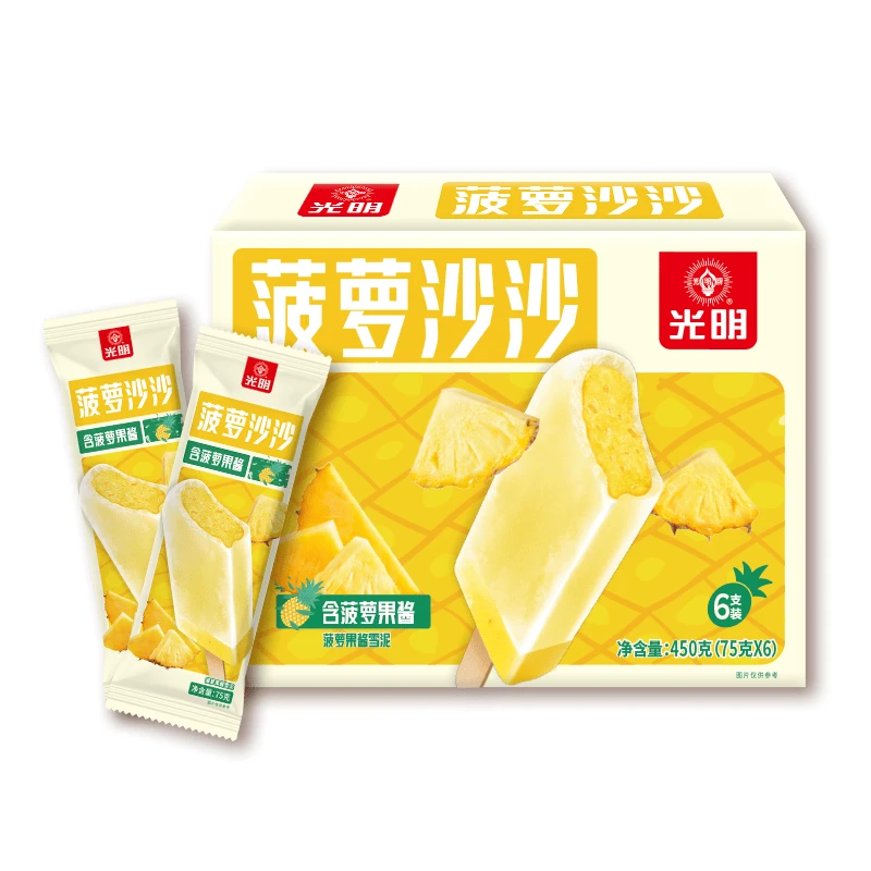 光明菠萝沙沙雪泥 75g*6