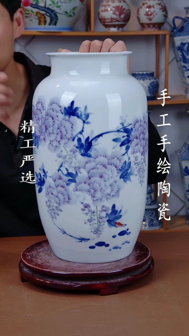 瓶景德镇手工手绘陶瓷摆件2