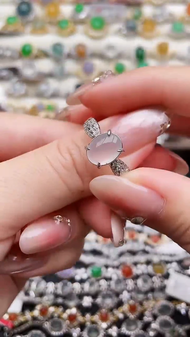 银S925镶嵌戒指翡翠159