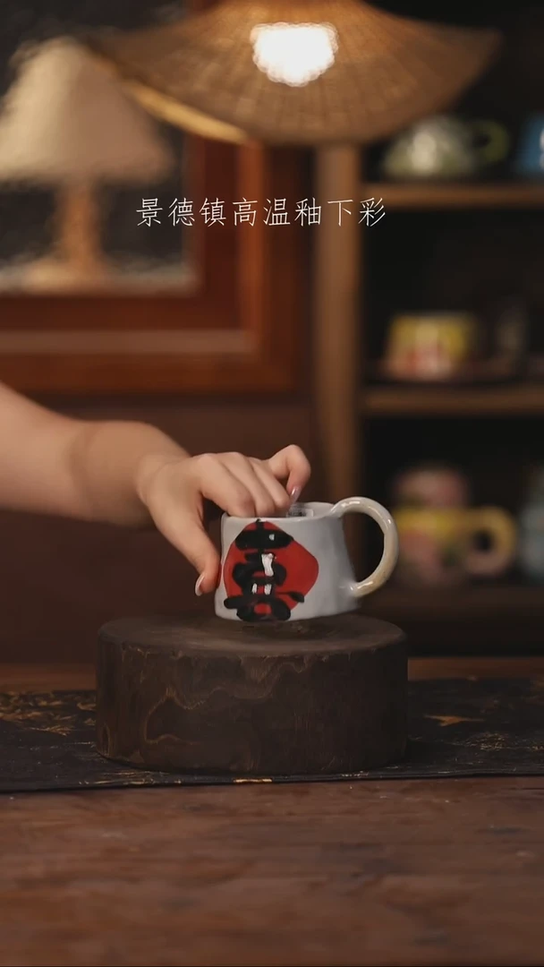 陶瓷景德镇高温釉下手绘陶瓷