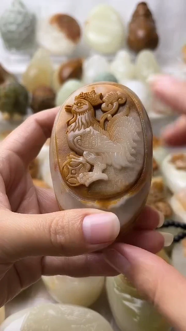 石材古青石棉纹正常不退换鸡