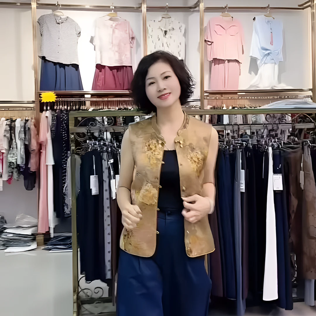 祥好服饰  时尚气质显瘦国风黄色马甲  0116