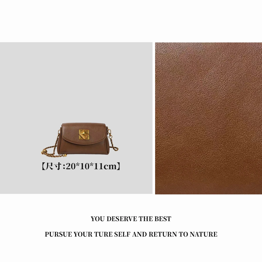 【特特甄选】SKL-7769-摩卡色百搭女士潮流经典腋下秋冬轻奢肩包