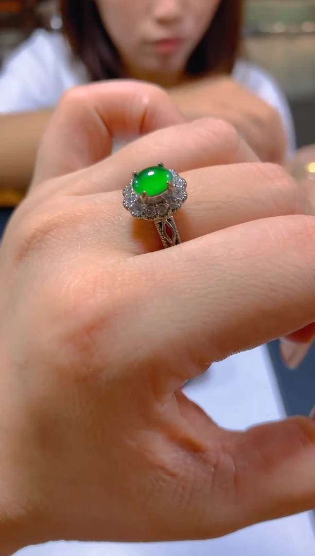 未镶嵌戒指翡翠多样性发一