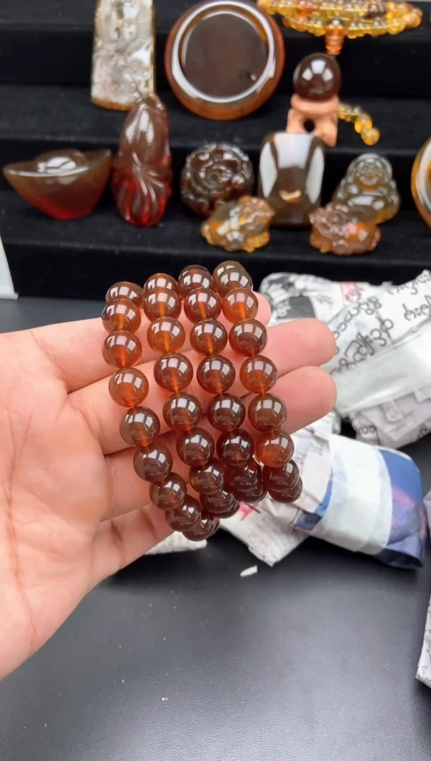 未镶嵌琥珀手链金棕红手串【多样性发货其中一】