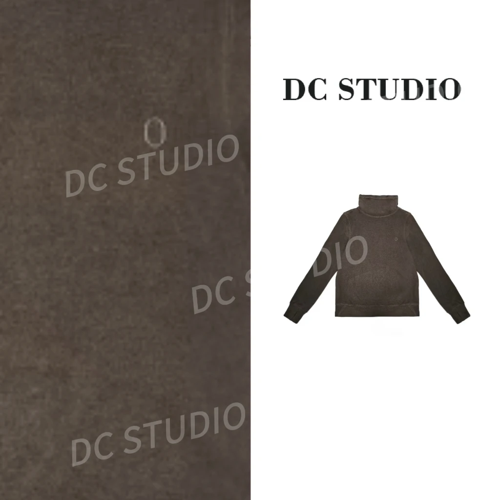 DC STUDIO【悦己】2024秋冬新款半高领设计师时尚磨毛保暖卫衣
